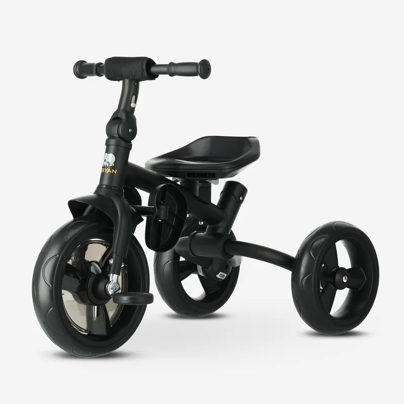 Triciclo Explorer Luxe con maniglione - Pieghevole con cestino color crema