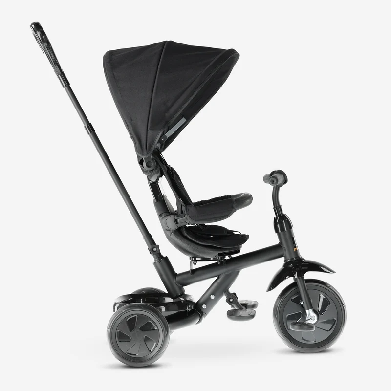 Triciclo Adventurer con barra di spinta Nero