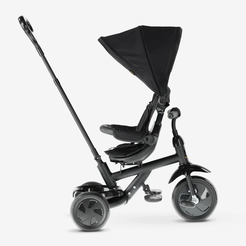 Triciclo Adventurer con barra di spinta Nero