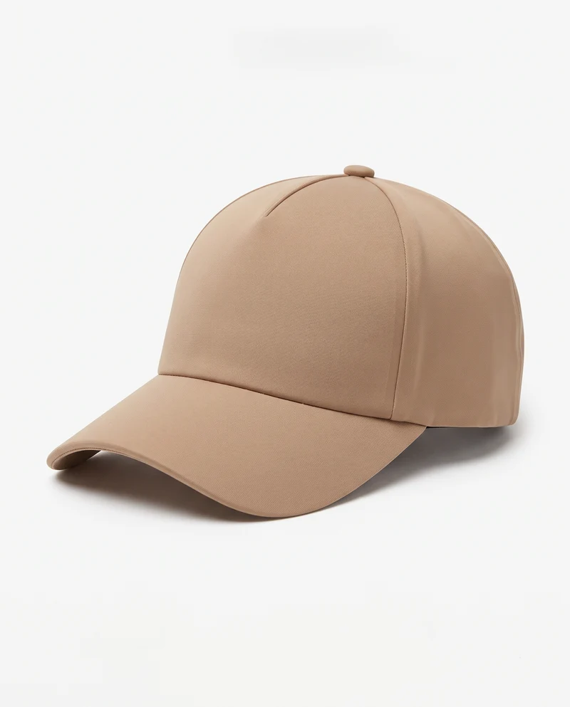 Cappello uomo baseball visiera con linee - Grigio fango