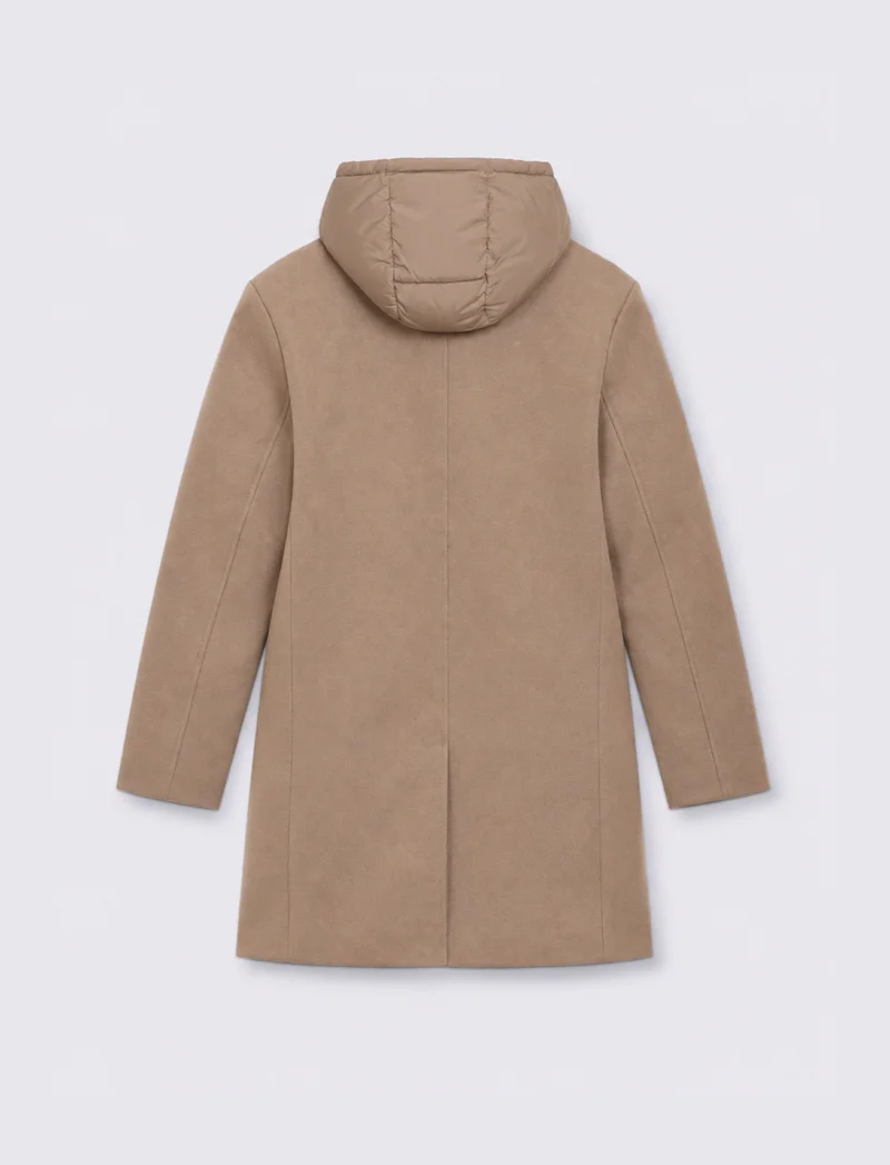 Cappotto finto doppio capo con gilet - Beige