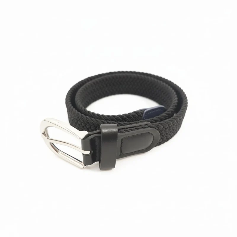 Cintura bambino intrecciata elastica - Nero