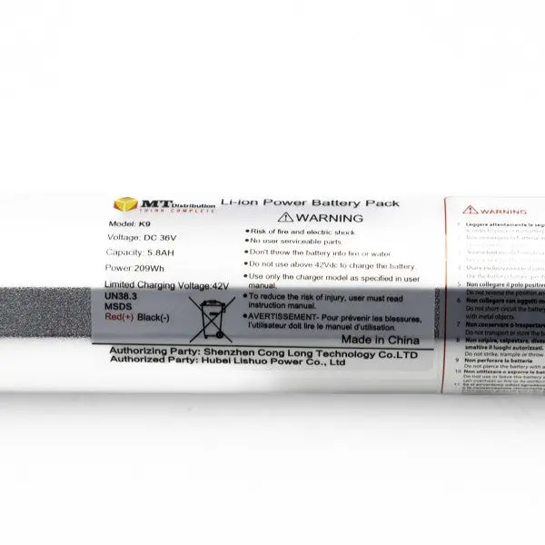 BATTERIA 36V 5.8AH/Mod. K9 Monopattino Elettrico VR46-003