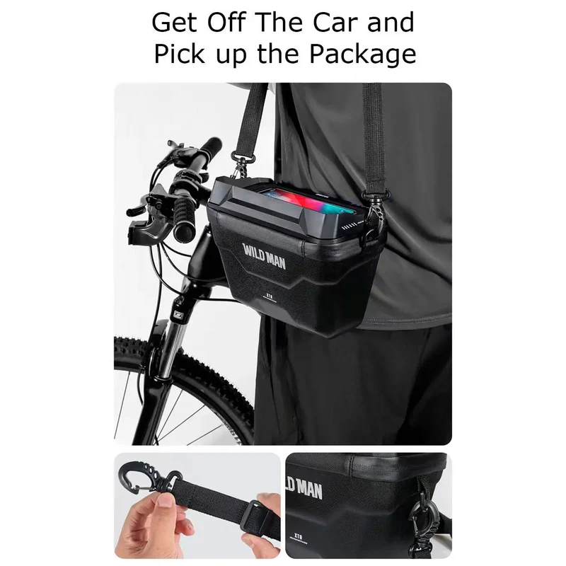CESTO impermeabile WILD MAN 3 LT per monopattino elettrico o per Bici Bag