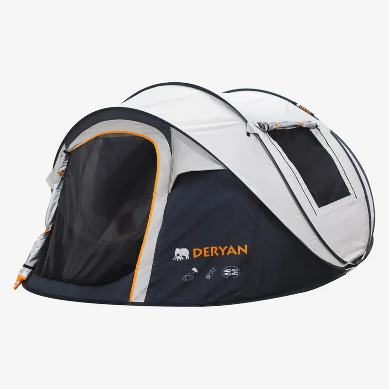 Tenda Pop Up Lusso - Colonna d'acqua 2000MM - Panna - 4 Persone
