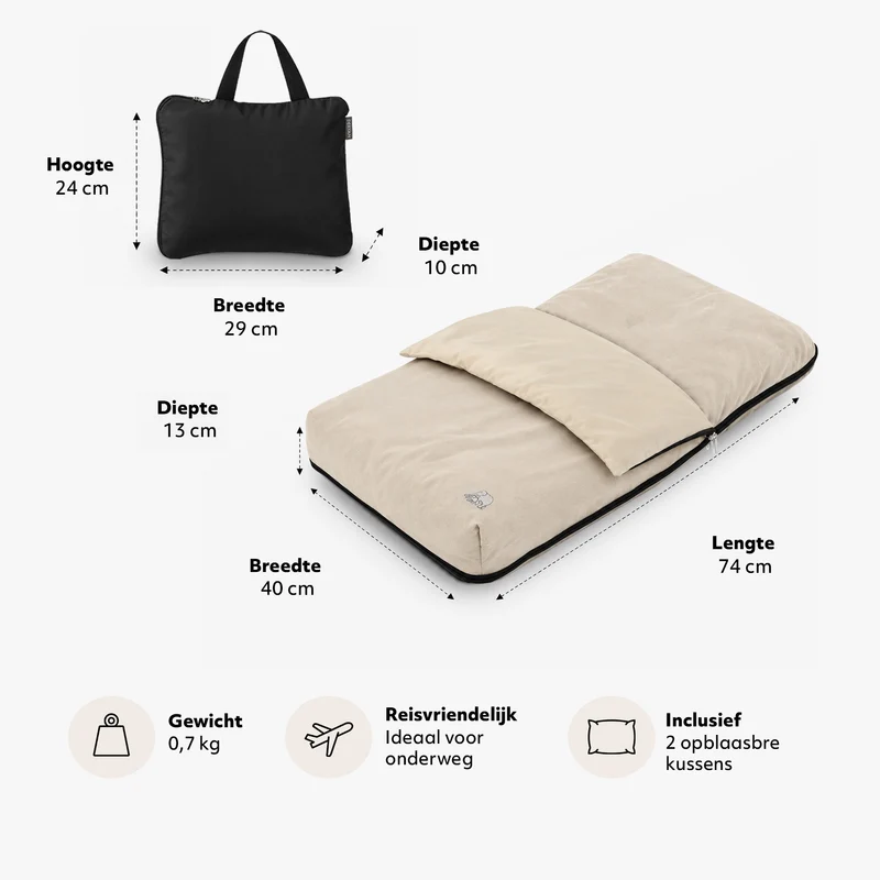 Lettino da viaggio AirTraveller - Crema
