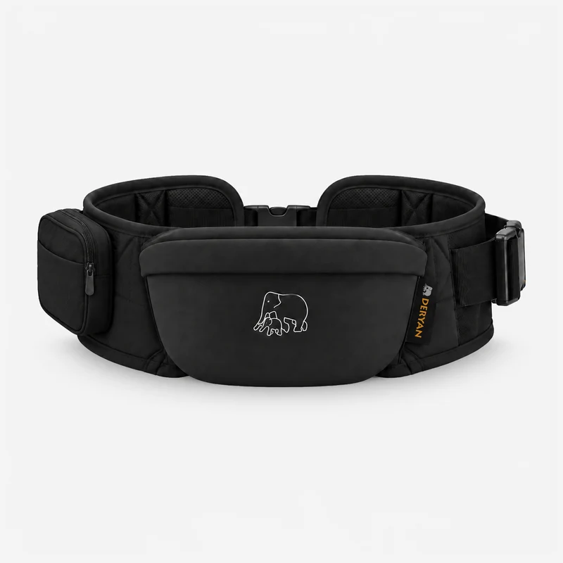Marsupio Lombare Lusso - Sedile per Neonati e Bambini - Nero