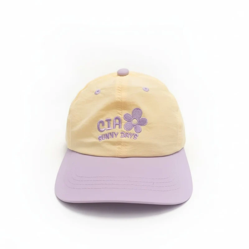 Cappello bambina baseball nylon bicolor - Lilla
