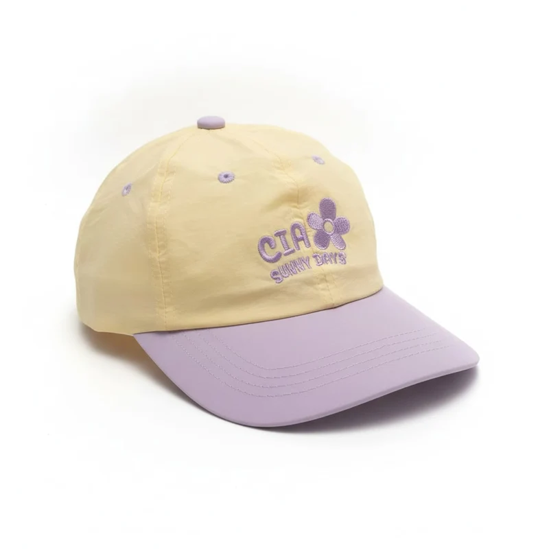 Cappello bambina baseball nylon bicolor - Lilla