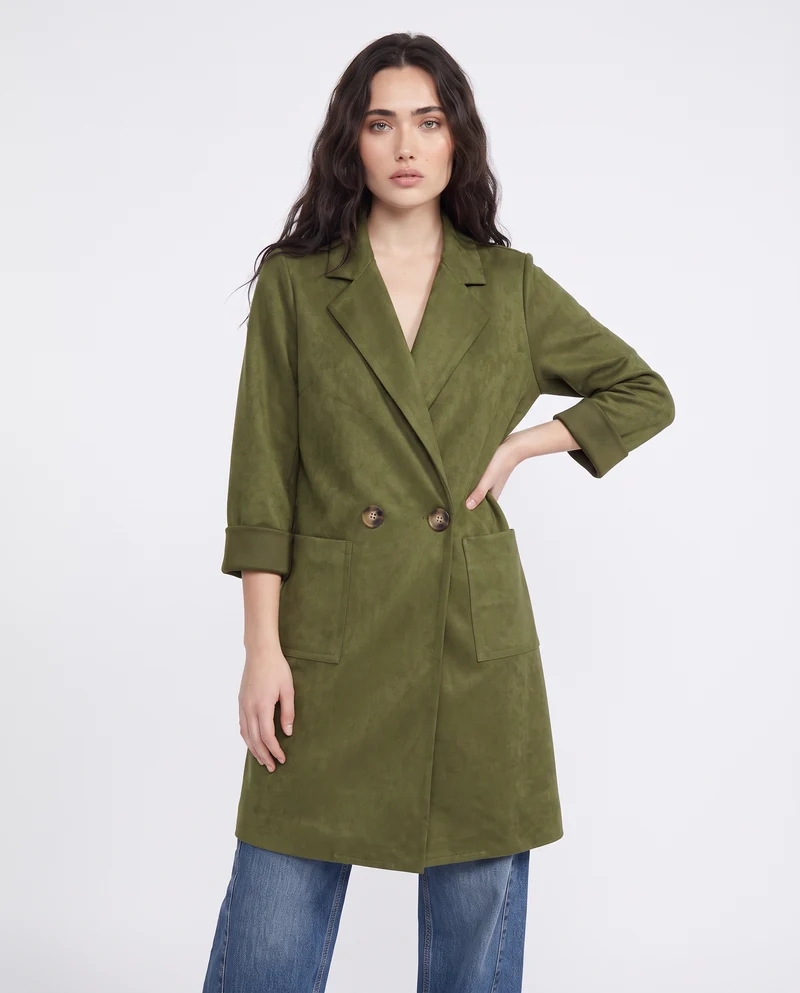 Trench effetto suede - Kaky 1