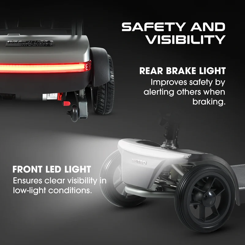 METRO MOBILITY AIR TRAVELLER 8" 4 Wheel Mobility Scooter 180W Motor 24V 20Ah Battery
