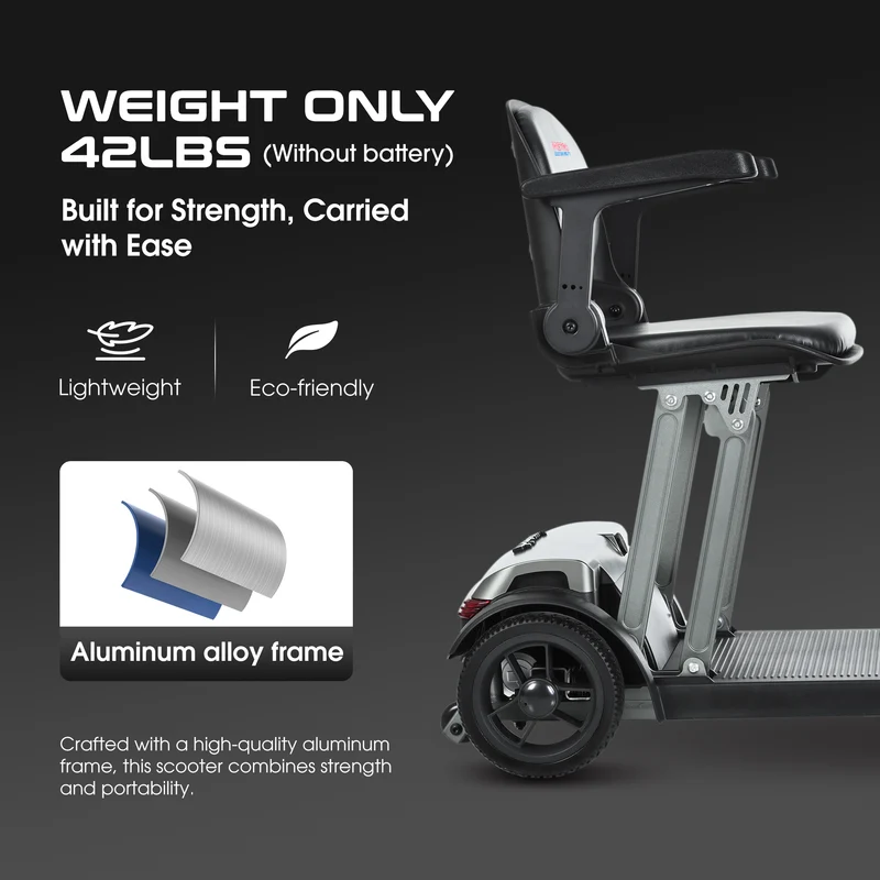 METRO MOBILITY AIR TRAVELLER 8" 4 Wheel Mobility Scooter 180W Motor 24V 20Ah Battery