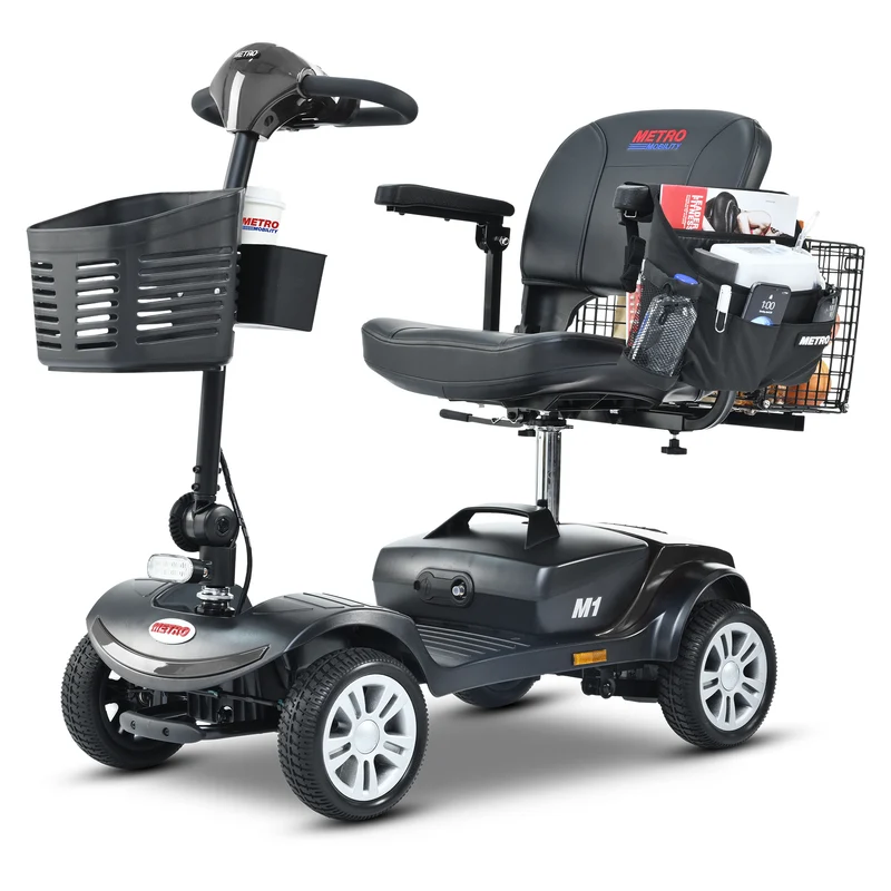 METRO MOBILITY M1 9" 4 Wheel Mobility Electric Wheelchairs 300W Motor 24V 12Ah Battery