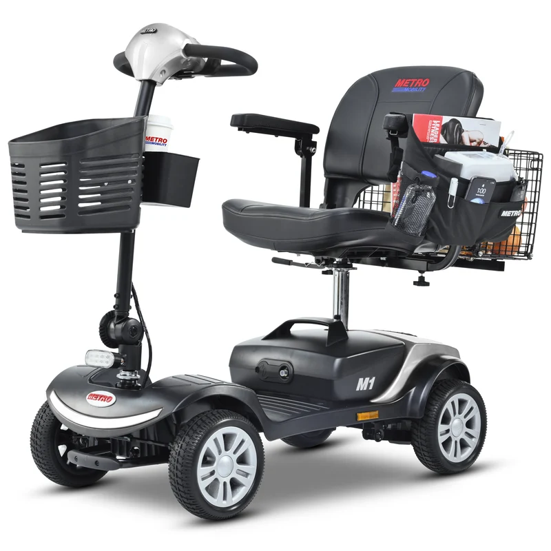 METRO MOBILITY M1 9" 4 Wheel Mobility Electric Wheelchairs 300W Motor 24V 12Ah Battery