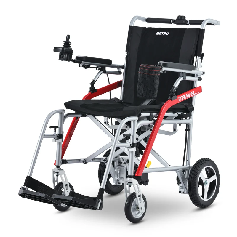 METRO MOBILITY ITRAVEL LITE 10" 4 Wheel Mobility Electric Wheelchairs 300W Motor 24V 10Ah Battery (Airplane-friendly)
