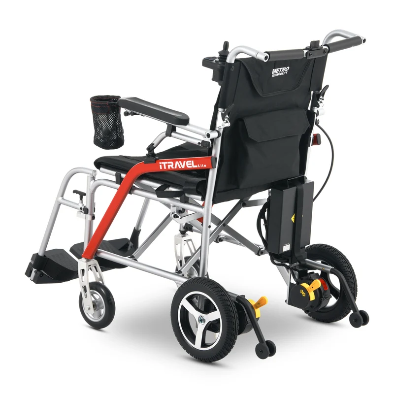 METRO MOBILITY ITRAVEL LITE 10" 4 Wheel Mobility Electric Wheelchairs 300W Motor 24V 10Ah Battery (Airplane-friendly)