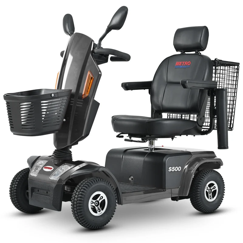 METRO MOBILITY S500 10" 4 Wheel Heavy Duty Scooters 500W Motor 24V 52Ah Battery