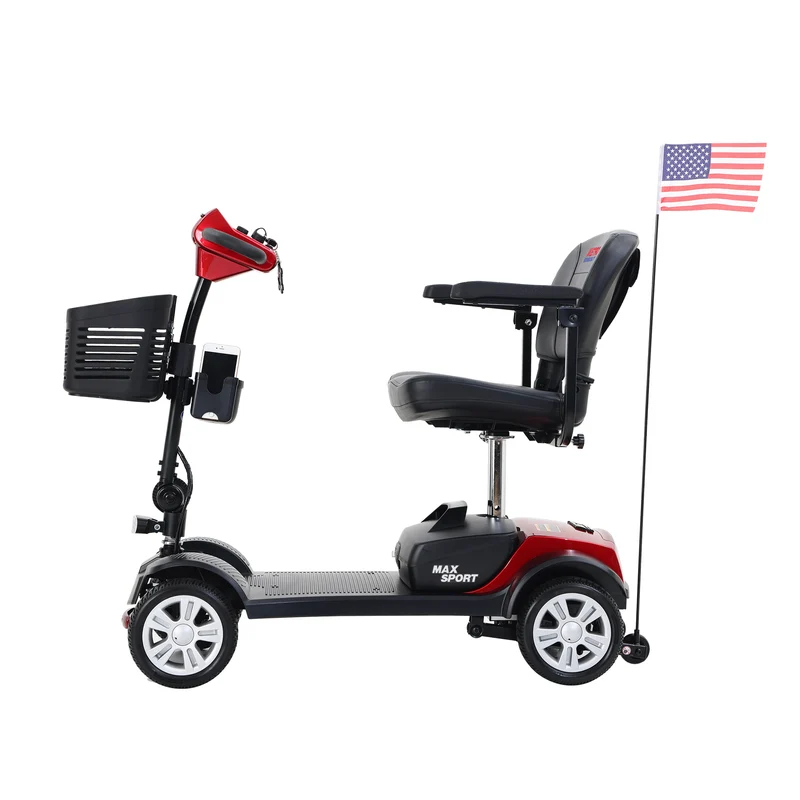 METRO MOBILITY MAX SPORT 9" 4 Wheel Electric Mobility Scooter 300W Motor 24V 12Ah Battery