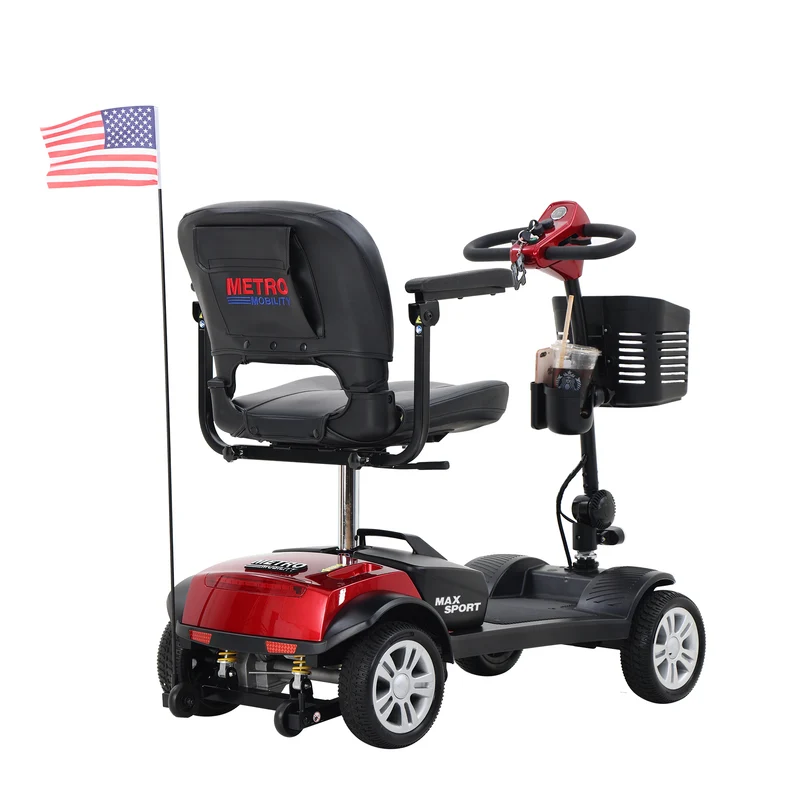 METRO MOBILITY MAX SPORT 9" 4 Wheel Electric Mobility Scooter 300W Motor 24V 12Ah Battery