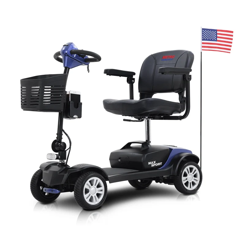 METRO MOBILITY MAX SPORT 9" 4 Wheel Electric Mobility Scooter 300W Motor 24V 12Ah Battery