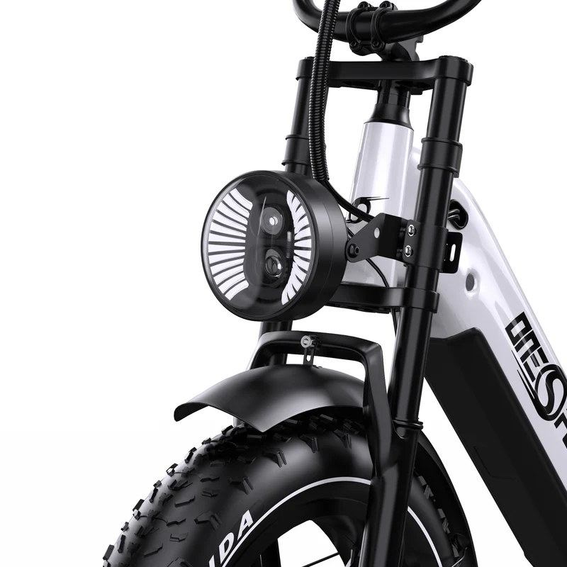 ONESPORT OT08 PRO 20" Full Suspension Fat Tire Electric Bike 500W Motor 48V 18Ah*2 Dual Battery