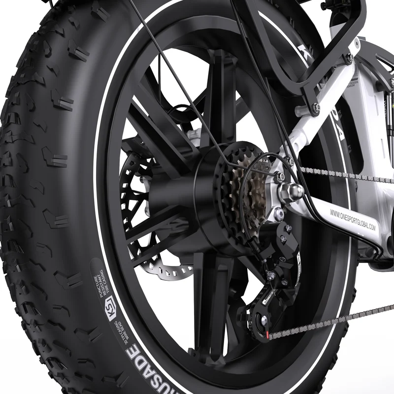 ONESPORT OT08 PRO 20" Full Suspension Fat Tire Electric Bike 500W Motor 48V 18Ah*2 Dual Battery