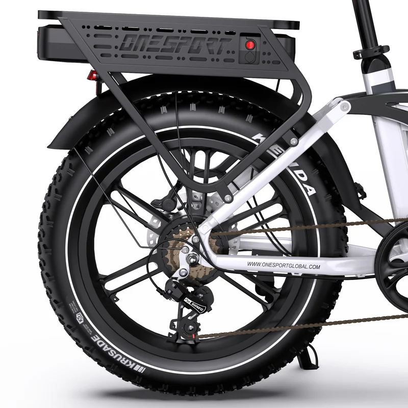 ONESPORT OT08 PRO 20" Full Suspension Fat Tire Electric Bike 500W Motor 48V 18Ah*2 Dual Battery