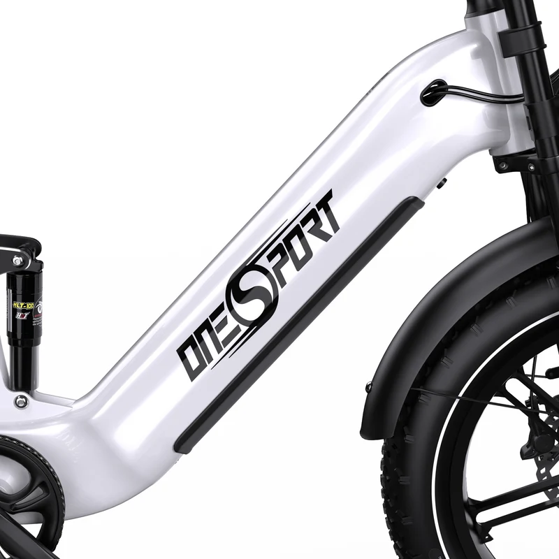 ONESPORT OT08 PRO 20" Full Suspension Fat Tire Electric Bike 500W Motor 48V 18Ah*2 Dual Battery