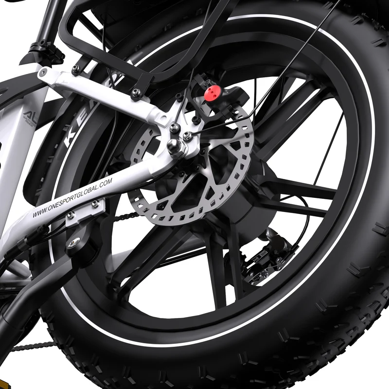 ONESPORT OT08 PRO 20" Full Suspension Fat Tire Electric Bike 500W Motor 48V 18Ah*2 Dual Battery