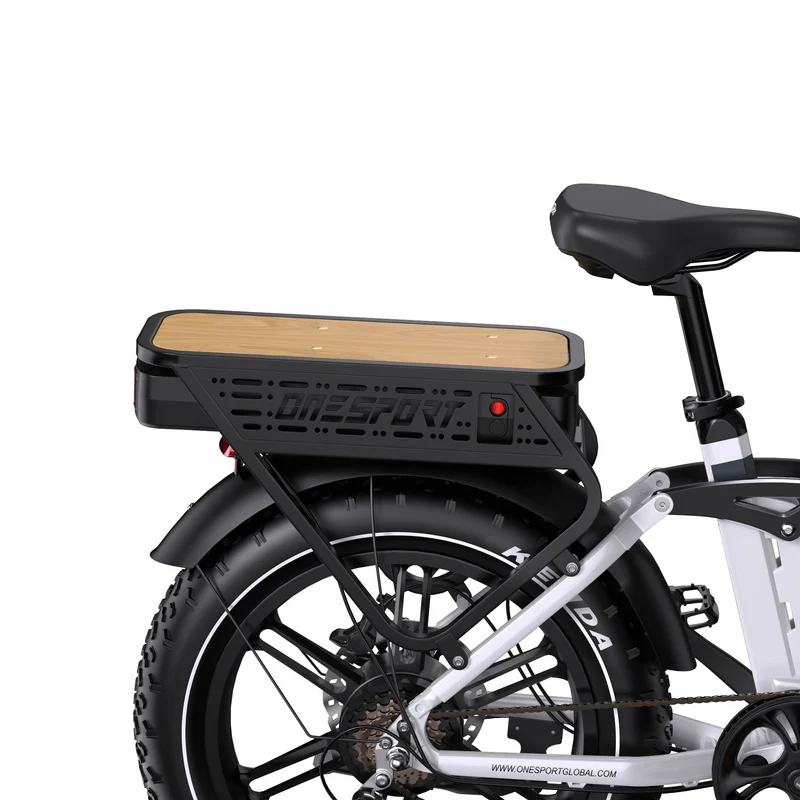ONESPORT OT08 PRO 20" Full Suspension Fat Tire Electric Bike 500W Motor 48V 18Ah*2 Dual Battery