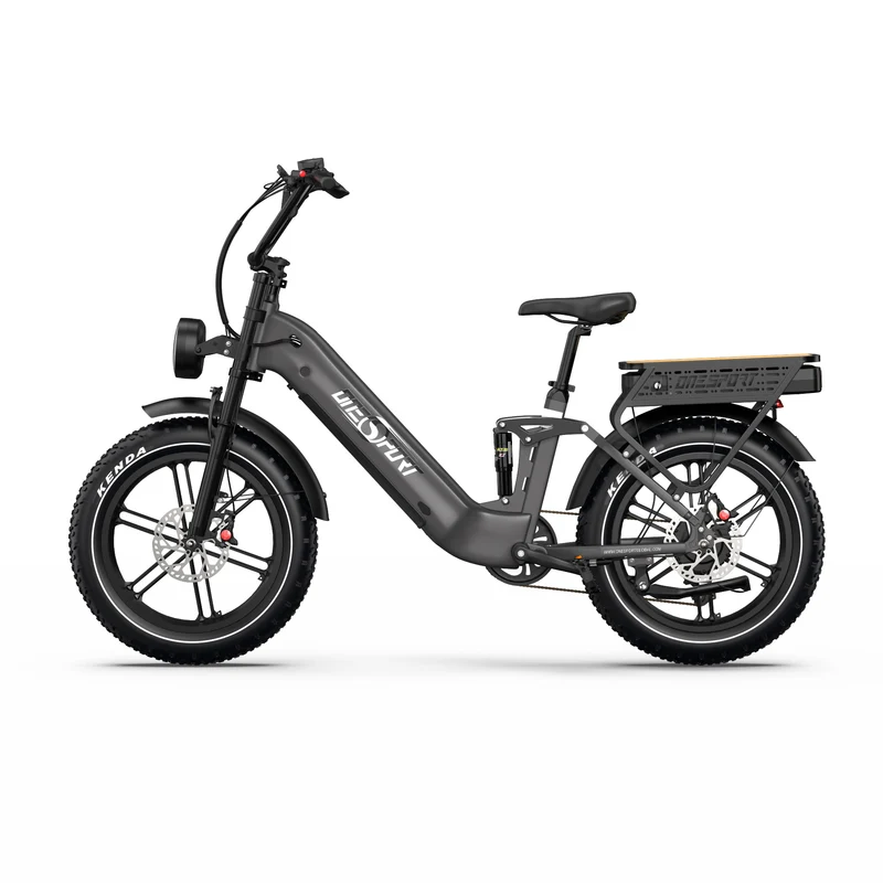 ONESPORT OT08 PRO 20" Full Suspension Fat Tire Electric Bike 500W Motor 48V 18Ah*2 Dual Battery