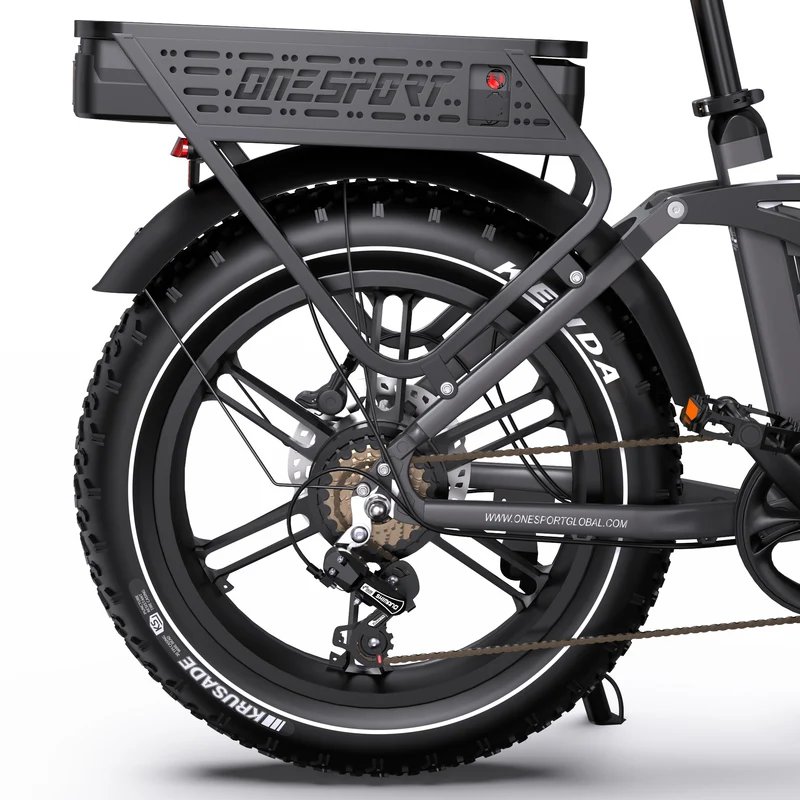 ONESPORT OT08 PRO 20" Full Suspension Fat Tire Electric Bike 500W Motor 48V 18Ah*2 Dual Battery