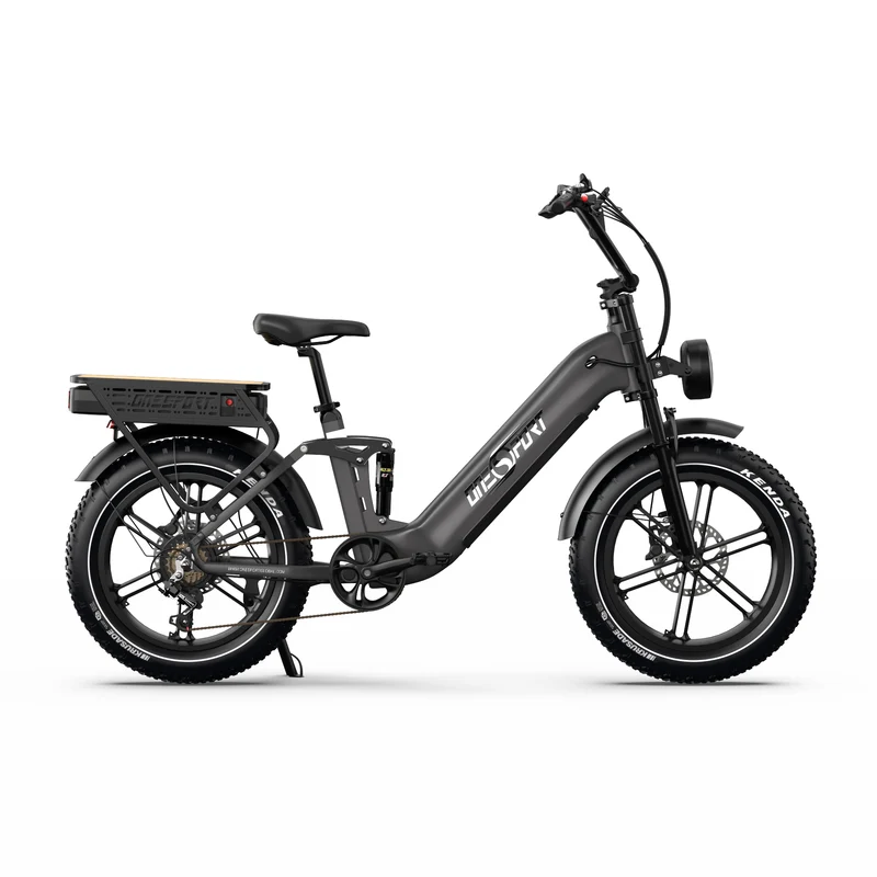 ONESPORT OT08 PRO 20" Full Suspension Fat Tire Electric Bike 500W Motor 48V 18Ah*2 Dual Battery