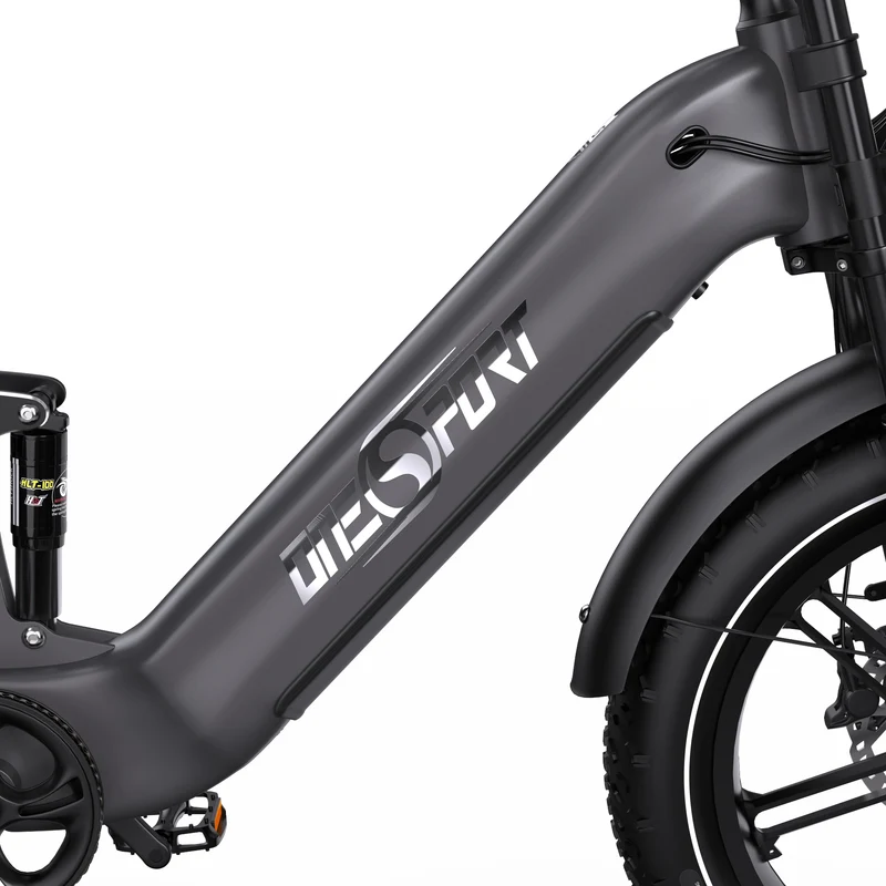 ONESPORT OT08 PRO 20" Full Suspension Fat Tire Electric Bike 500W Motor 48V 18Ah*2 Dual Battery