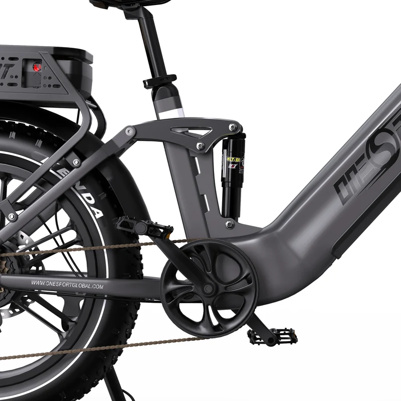 ONESPORT OT08 PRO 20" Full Suspension Fat Tire Electric Bike 500W Motor 48V 18Ah*2 Dual Battery