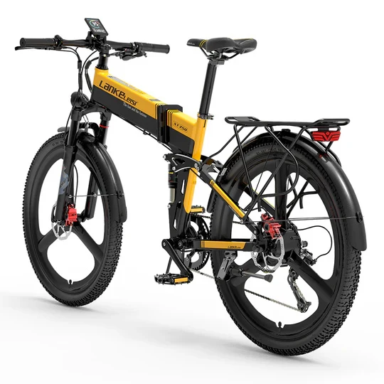 LANKELEISI XT750 Sports 26" Folding Electric Bike 500W Motor 48V 12.8Ah Battery