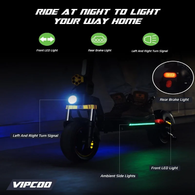 HONEYWHALE VS1 10" Folding Electric Scooter 700W Motor 48V 13Ah Battery