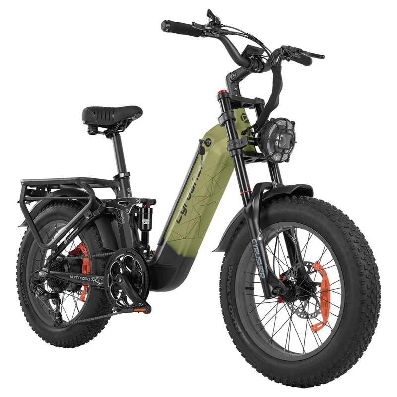 CYRUSHER Kommoda 2.0 20" Step-through Fat Tires Electric Bikes 750W Motor 48V 20Ah Battery