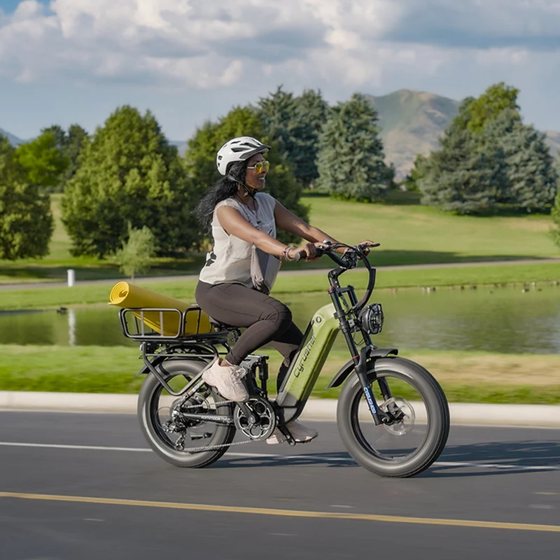 CYRUSHER Kommoda 2.0 20" Step-through Fat Tires Electric Bikes 750W Motor 48V 20Ah Battery
