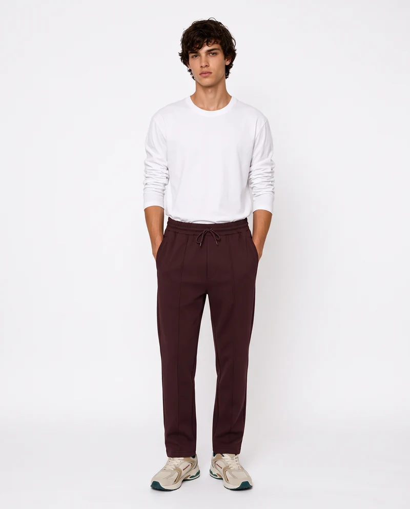Pantaloni Jogger Soft Touch Relaxed Fit - Bordeaux
