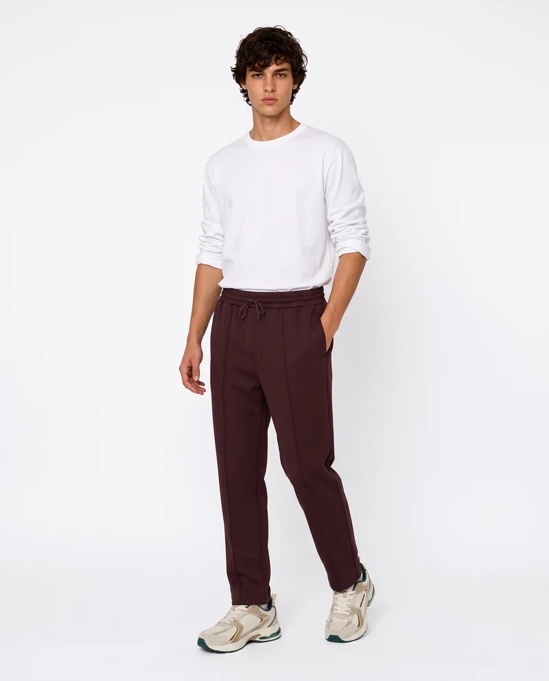 Pantaloni Jogger Soft Touch Relaxed Fit - Bordeaux