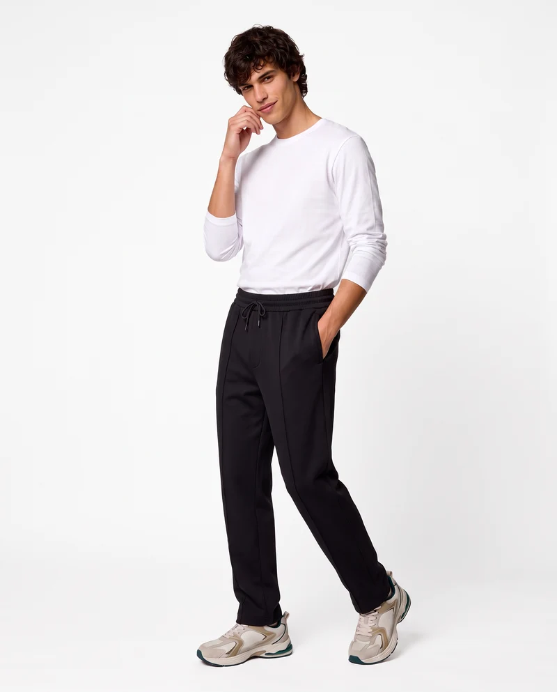 Pantaloni Jogger Soft Touch Relaxed Fit - Nero