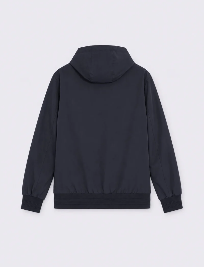 GIUBBOTTO ANTIVENTO CON CAPPUCCIO - Blu