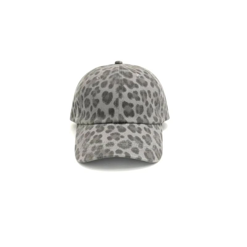 Cappello donna baseball leopardato delave' - Grigio