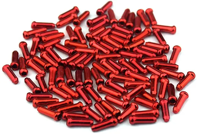 TAPPI PER CAVI FRENI 50 Pezzi COLORATI in Alluminio per Cavo Freno Bicicletta