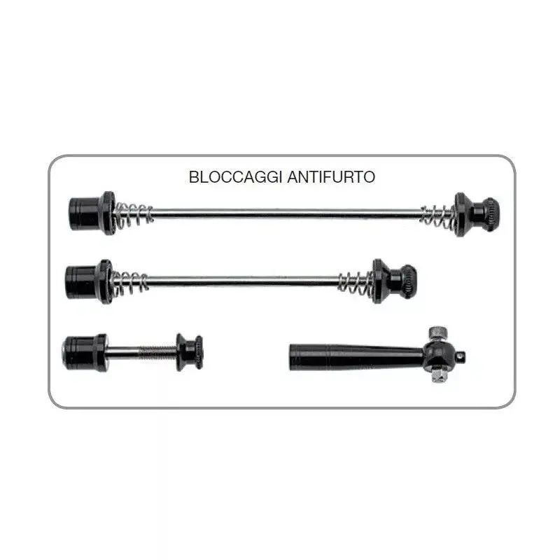 BLOCCAGGI RUOTE ANTIFURTO in alluminio con chiave per biciclette elettriche