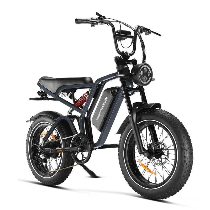 HAPPYRUN Tank G60Pro 20" Fat Tire Off Road Electric Bikes 2000W Peak Motors 48V 25Ah Battery