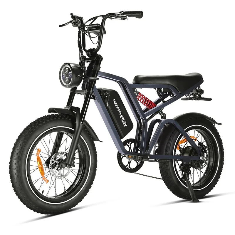 HAPPYRUN Tank G60Pro 20" Fat Tire Off Road Electric Bikes 2000W Peak Motors 48V 25Ah Battery