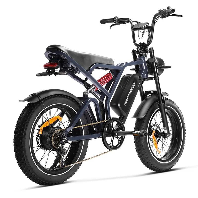 HAPPYRUN Tank G60Pro 20" Fat Tire Off Road Electric Bikes 2000W Peak Motors 48V 25Ah Battery