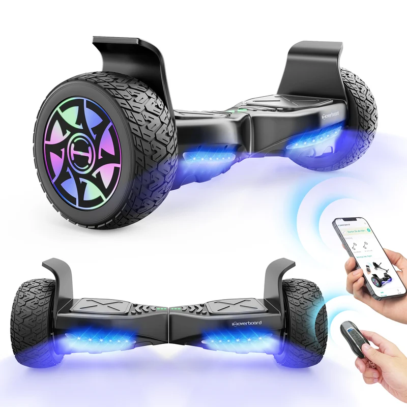 H8 8.5" Off Road Hoverboard with Bluetooth Music and LED Lights - Self Balancing System